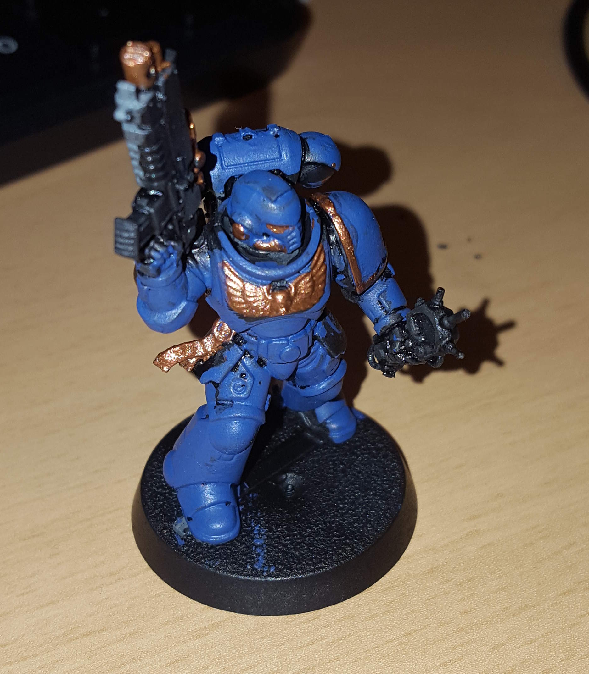 First Warhammer 40k model painted from the starter set.