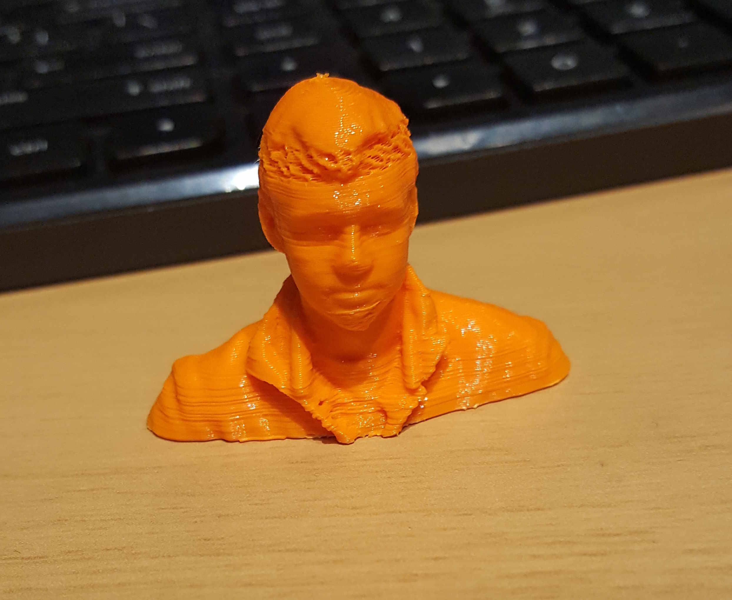 Front view of Patrick Gendotti bust.