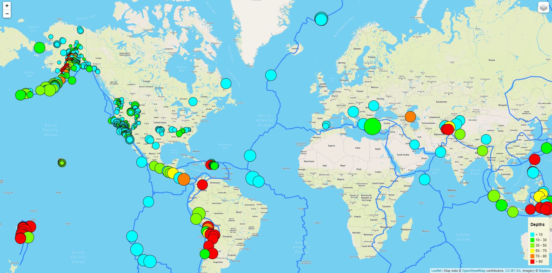 USGS Past Week Earthquakes